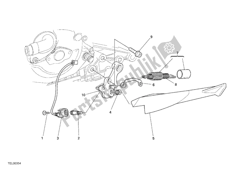 Todas as partes de Suporte Lateral do Ducati Superbike 749 Dark 2006